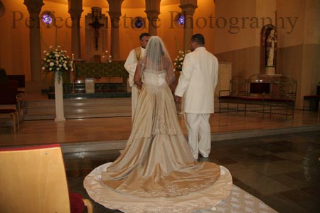 bride and groom m
